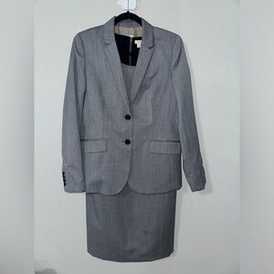 J. Crew Gray Blazer and Skirt Set